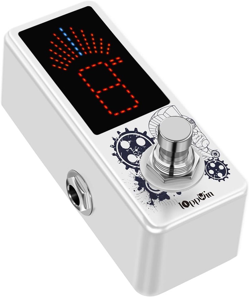 IOppWin LT-910 Chromatic Tuner with LED Display & Precise Strobe Mode (0.1% Accuracy) - Metal Shell, True Bypass, Compact Design for Guitar/Bass/Violin - Image 4